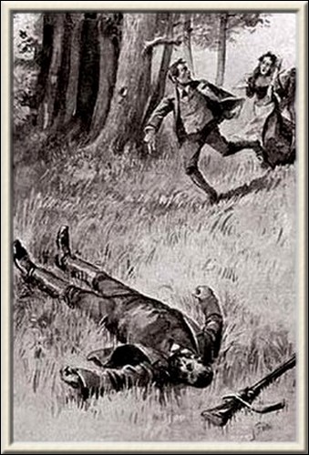 Illustration by the Czech artist Josef Friedrich in 'Dobrodružství detektiva Sherlocka Holmesa' 1906 Illustration