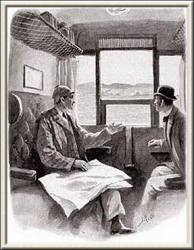 Illustration by the Czech artist Josef Friedrich in 'Dobrodružství detektiva Sherlocka Holmesa' 1906 Illustration