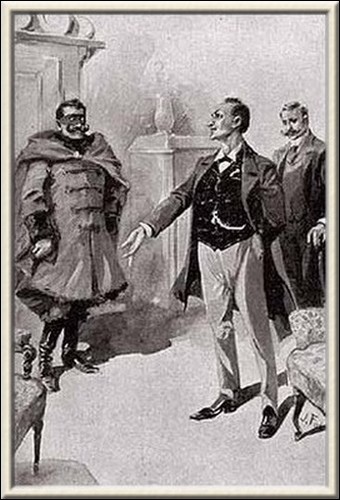 Illustration by the Czech artist Josef Friedrich in 'Dobrodružství detektiva Sherlocka Holmesa' 1906 Illustration