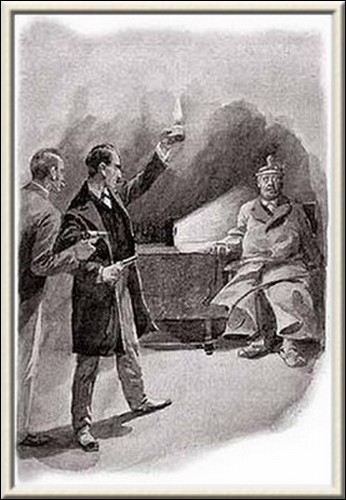 Illustration by the Czech artist Josef Friedrich in 'Dobrodružství detektiva Sherlocka Holmesa' 1906 Illustration