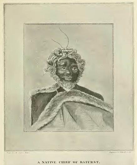 A Native Chief of Bathurst (From 'Oxley's Explorations'.)