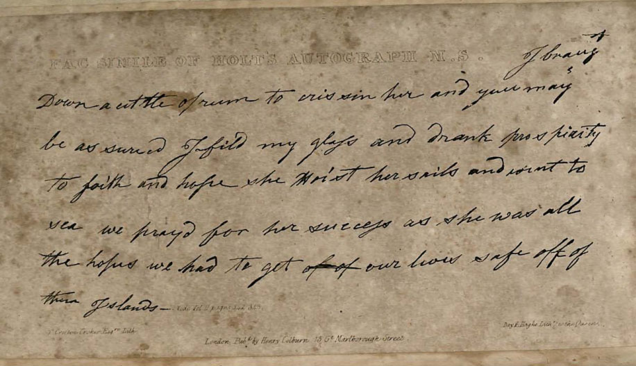 Joseph Holt handwriting
