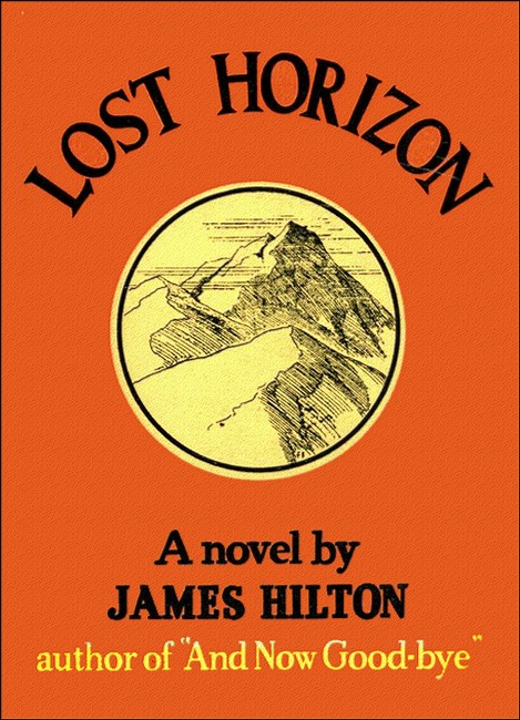 'Lost Horizon'. First edition book cover.