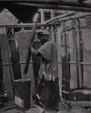 Pounding Paddy in a Mortar