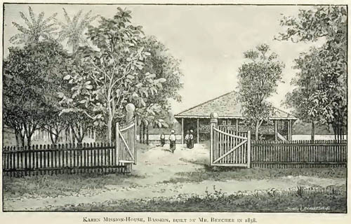 KAREN MISSION-HOUSE, BASSEIN, BUILT BY MR. BEECHER IN 1858